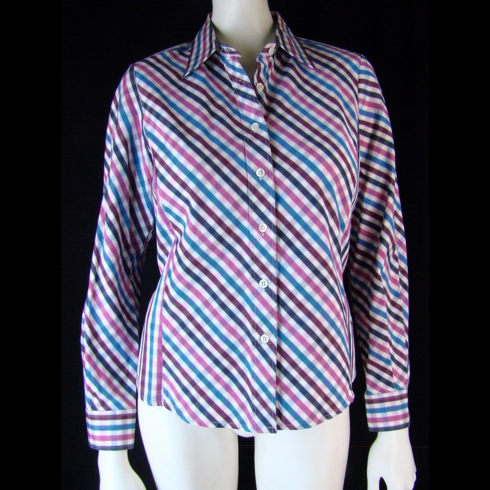Facconable  Shaped Cotton Button Down Shirt - S